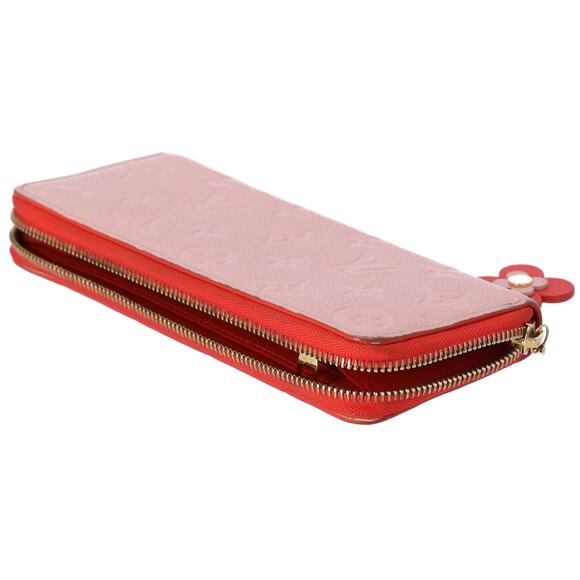 Louis Vuitton Clemence Monogram Empreinte Long Wallet M64161 Rose Poudre Flower - Picture 9 of 9